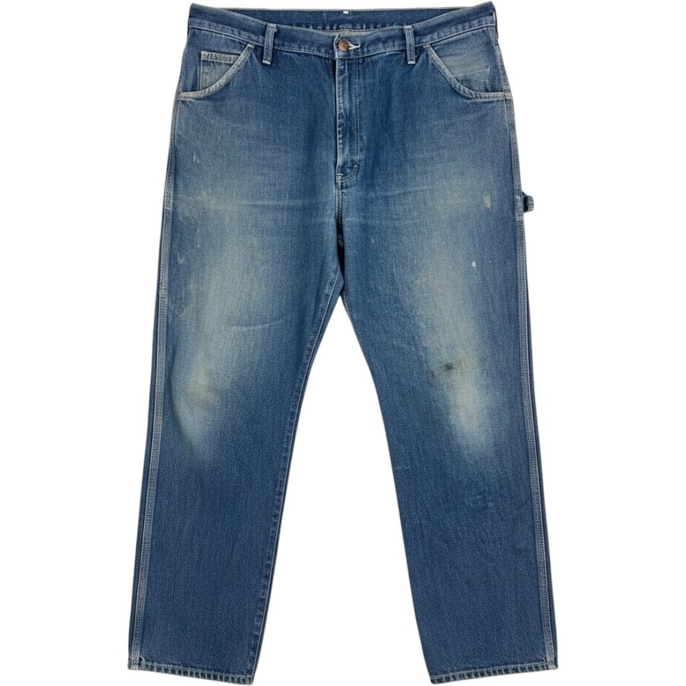 Dickies Mens Carpenter Jeans Blue Denim Work Pants 40x32 Relaxed Fit Hammer Loop